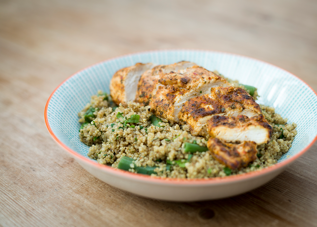 Peri peri chicken with herby quinoa