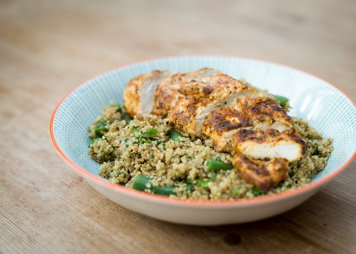 Peri peri chicken with herby quinoa